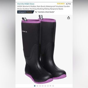 NWOT. HISEA Rubber Rain Boots